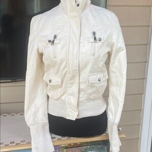 U.S. Polo Assn. White Bomber Jacket